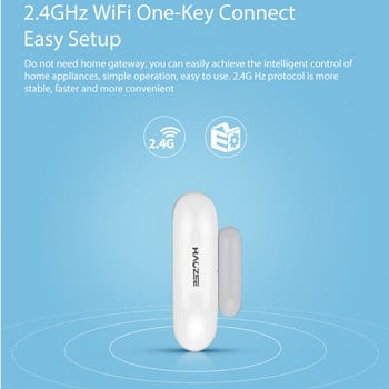 CoRui Smart Wifi Αισθητήρας εισόδου πόρτας και παραθύρου Έξυπνο σύστημα συναγερμού ασφαλείας σπιτιού NAS-DS01W Σύστημα προειδοποίησης ασφάλειας σπιτιού διαρρήκτη