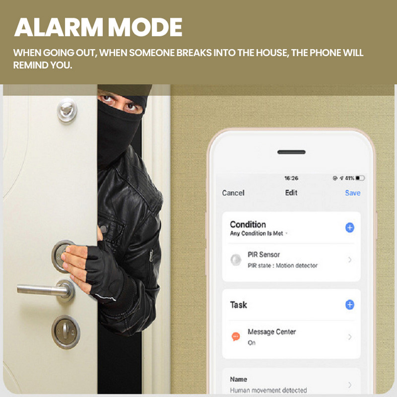 WiFi Infracrveni senzor ljudskog tijela APLIKACIJA za mobilni telefon Alarm Tuya Tamper alarm Inteligentna zaštita kućnog života od krađe