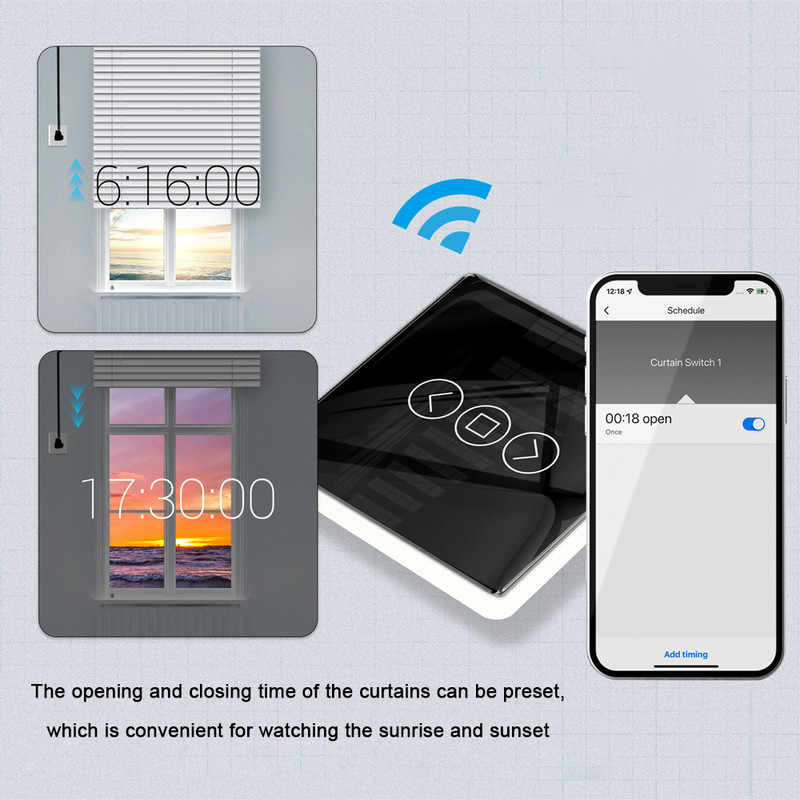 Tuya WiFi intelligens függönykapcsoló Smart elektromos motoros függöny redőny Wifi intelligens függönykapcsoló Home Hotel