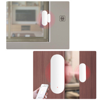 Αισθητήρας παραθύρου ZigBee Smart Door Συναγερμός Μαγνητικό Σύστημα Ασφάλειας Οικιακής Πόρτας Ανοιχτό Ειδοποίηση APP Τηλεχειριστήριο για Κατάστημα Διαμερισμάτων Γκαράζ