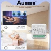 Mini elektrický motor rolety spínač 3a bezdrôtový žalúziový spínač 1/2 gangový Zigbee závesový modul diaľkové ovládanie Tuya