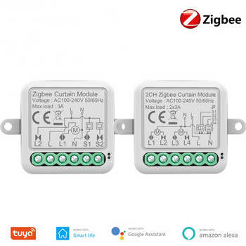 Mini Roller Roller Ηλεκτρικός Διακόπτης 3a Wireless Blind Switch 1/2 Gang Zigbee Curtain Module Tuya Remote Control