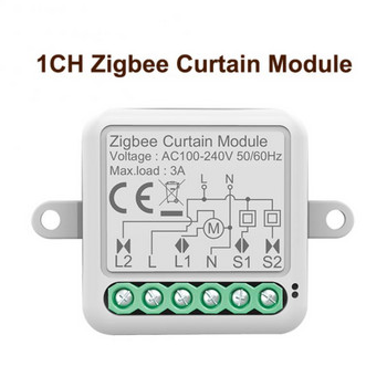 Mini Roller Roller Ηλεκτρικός Διακόπτης 3a Wireless Blind Switch 1/2 Gang Zigbee Curtain Module Tuya Remote Control