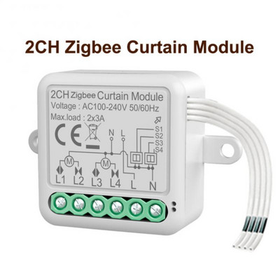 Mini elektrický motor rolety spínač 3a bezdrôtový žalúziový spínač 1/2 gangový Zigbee závesový modul diaľkové ovládanie Tuya