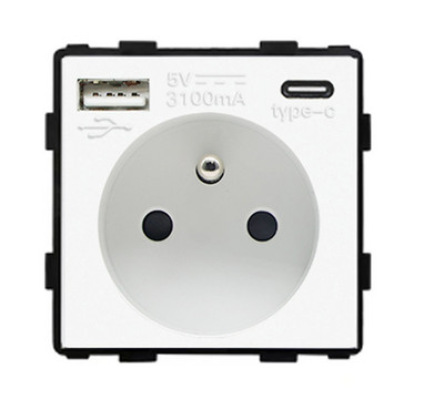 Bingoelec valge kristall karastatud klaaspaneel Valguslüliti eu prantsuse seinakontakt usb tv rj45 satelliit Sensor lüliti moodul DIY