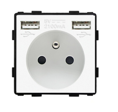 Bingoelec valge kristall karastatud klaaspaneel Valguslüliti eu prantsuse seinakontakt usb tv rj45 satelliit Sensor lüliti moodul DIY