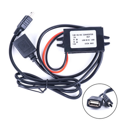Átalakító DC 12V 24V 36V 48V (8V-50V) - 5V 3A USB Micro Mini USB Step Down Konverterek Feszültségszabályozó DC teljesítmény átalakítók