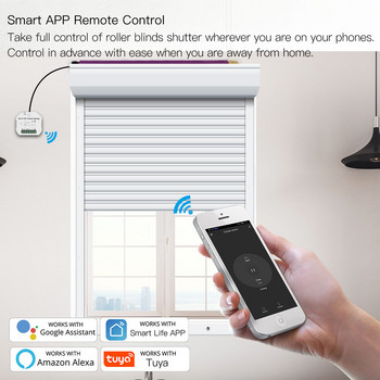 Tuya Smart Life WiFi RF433 Интелигентен превключвател за завеси с дистанционно за електрически ролетни щори Слънцезащитен крем Google Home Alexa Smart Home