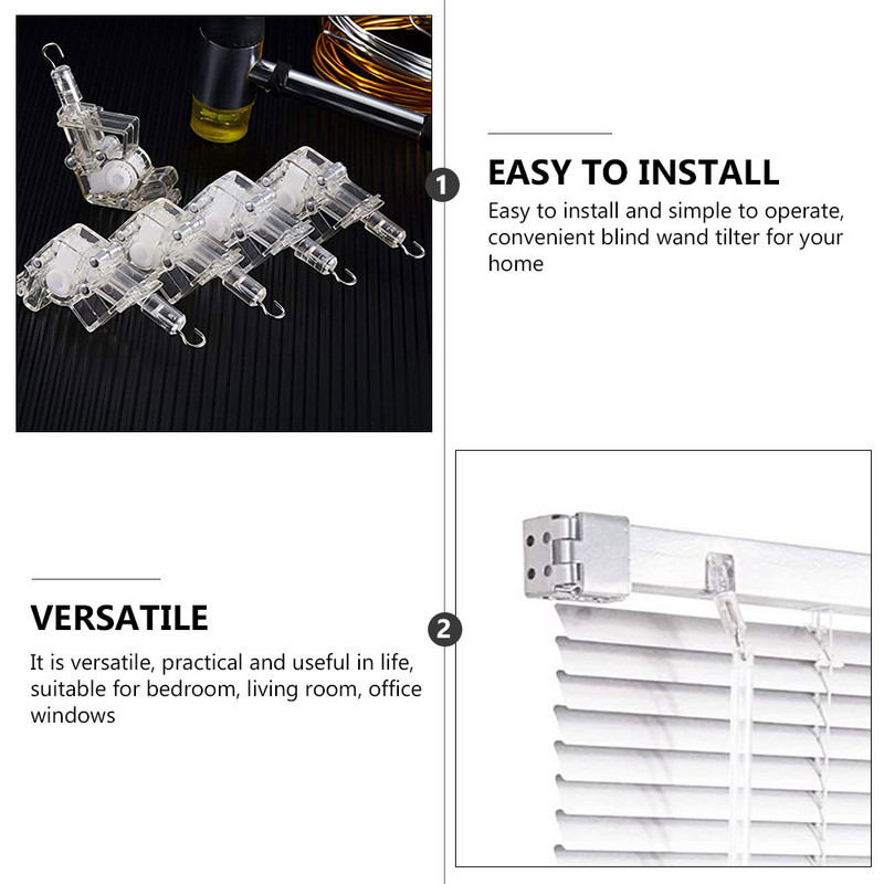 Lazdelės pakreipiamos žaliuzės pakreipiamos žemos šešiakampės žaliuzės Keičiamos bėgių valdymo užuolaidos profilio mechanizmas Mini horizontalus vertikalus remontas