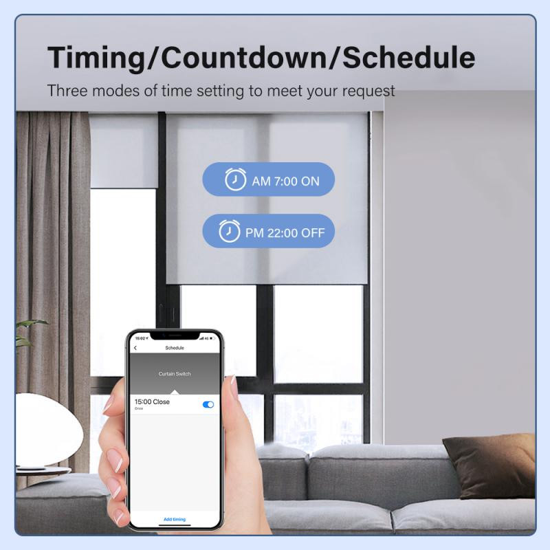 Comutator inteligent pentru perdele Tuya Jaluzelele electrice de uz casnic Controler pentru perdele Funcționează cu Amazon Alexa și Google Home