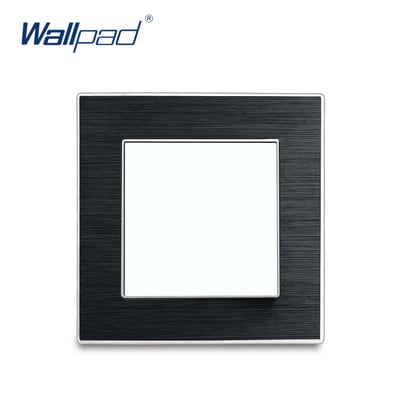 DIY Čierna kovová zásuvka EU UK USB Human IR spínač Elektrická zásuvka Brúsený hliníkový rám Moduler Key Nástenná podložka S6