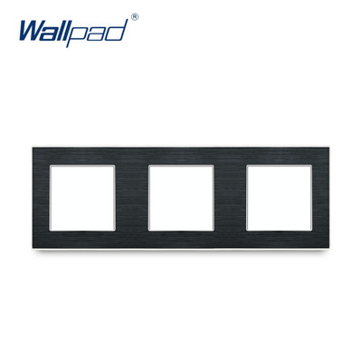 DIY Čierna kovová zásuvka EU UK USB Human IR spínač Elektrická zásuvka Brúsený hliníkový rám Moduler Key Nástenná podložka S6