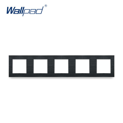 DIY Čierna kovová zásuvka EU UK USB Human IR spínač Elektrická zásuvka Brúsený hliníkový rám Moduler Key Nástenná podložka S6