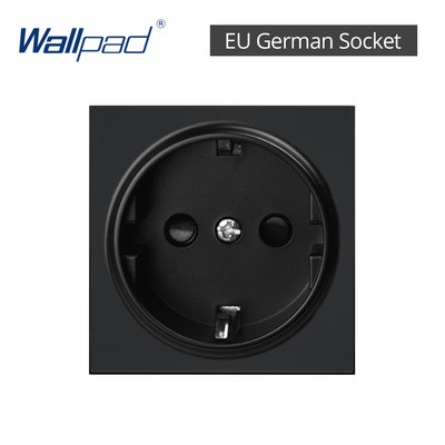 DIY Čierna kovová zásuvka EU UK USB Human IR spínač Elektrická zásuvka Brúsený hliníkový rám Moduler Key Nástenná podložka S6