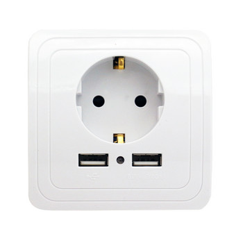 Minitiger Smart Home 2A Двоен USB порт Адаптер за стенно зарядно Гнездо за зареждане С usb адаптер за стена EU Plug Socket Изход