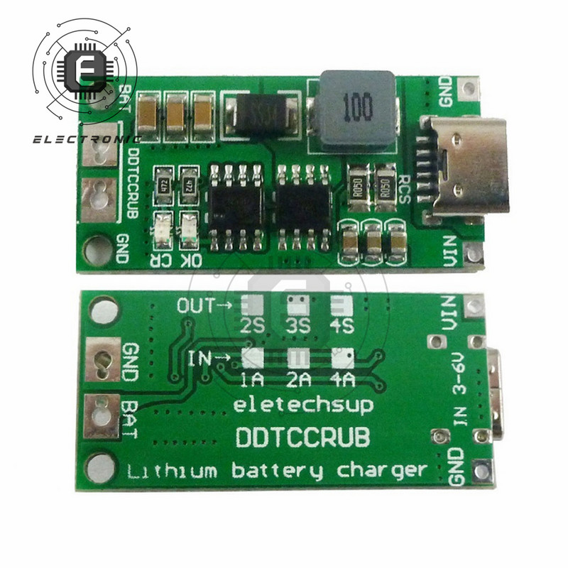 2S 3S 4S Type-C kuni 8,4 V 12,6 V 16,8 V Step-Up Boost LiPo polümeeri liitiumioonlaadija moodul 7,4 V 11,1 V 14,8 V 18650 liitiumaku jaoks