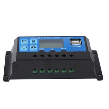 Ηλιακό πάνελ USB Charge Controller 12V/24V Ρυθμιζόμενη οθόνη LCD Ρυθμιστής μπαταρίας με θύρα Dual Auto Cell Charger with Load