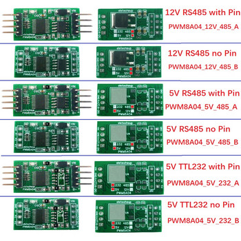 3Ch 1Hz-20kHz Duty Cycle Frequency Adjustable PWM Square Wave Generator UART RS232 RS485 Bus Modbus RTU Board Board