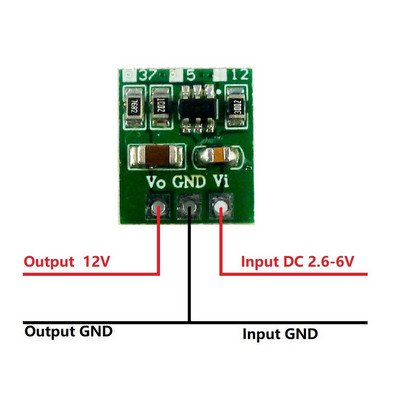 6W Ultra-mic și ultra-subțire Convertor DC-DC Step-up 2.6-6V la 3.7V 5V 12V Modulul de reglare de creștere a tensiunii