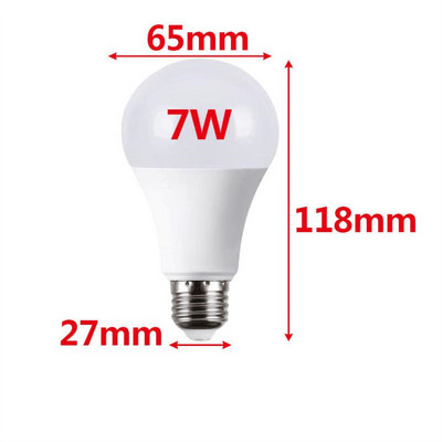 Pametna kuća Indukcijska svjetiljka za ljudsko tijelo 5/7/9/12W Bijela LED žarulja E27 Žarulje s radarskim senzorom na navoj svijetle noću E11966