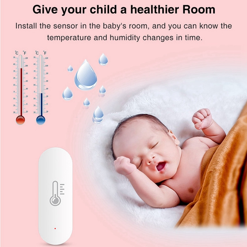 A63I 2X Tuya Zigbee Senzor de temperatură și umiditate Detector de casă inteligentă Suport conexiune inteligentă Alexa Google Assistant