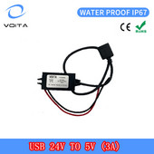 Rýchla nabíjačka do auta VOITA QC 3.0 USB 4-40V na 3,7-12V 2,4A 3,2A 4,2A 12/24V na 5V DC DC menič
