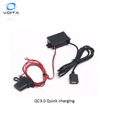 Rýchla nabíjačka do auta VOITA QC 3.0 USB 4-40V na 3,7-12V 2,4A 3,2A 4,2A 12/24V na 5V DC DC menič