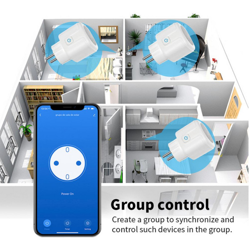 Aubess 16/20A EU Smart Socket Zigbee Έξυπνη πρίζα Λειτουργία χρονισμού φωνητικού ελέγχου Smart Life APP Τηλεχειριστήριο Έξυπνες πρίζες