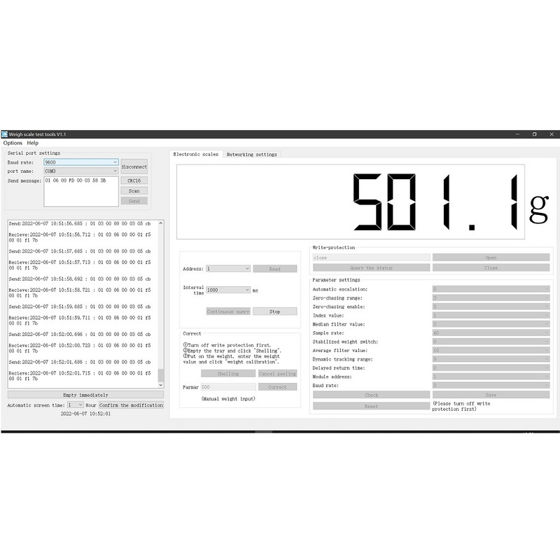 DC 5V 12V RS485 UART Modbus RTU HX711 nyomás-súly érzékelő elektronikus mérlegmodul a PLC konfiguráló szoftverhez