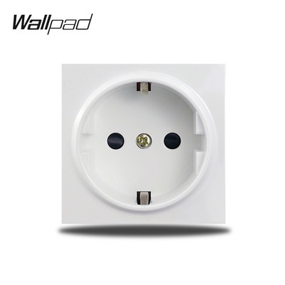 Wallpad S6 Panou alb periat UE Franceză Priză de perete universală Încărcător USB Date Module TV CAT6 Combinație DIY