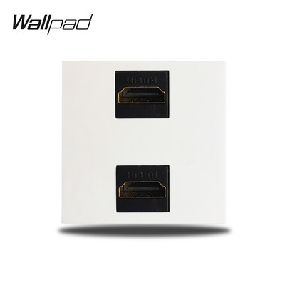 Wallpad S6 Panou alb periat UE Franceză Priză de perete universală Încărcător USB Date Module TV CAT6 Combinație DIY