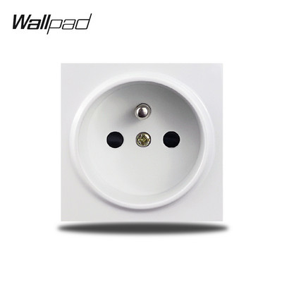 Wallpad S6 Panou alb periat UE Franceză Priză de perete universală Încărcător USB Date Module TV CAT6 Combinație DIY