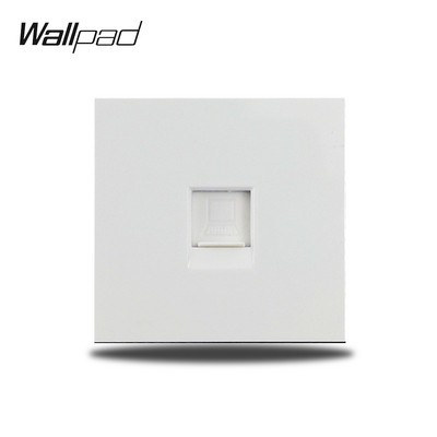 Wallpad S6 Panou alb periat UE Franceză Priză de perete universală Încărcător USB Date Module TV CAT6 Combinație DIY