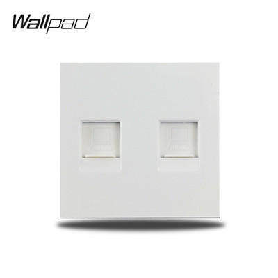 Wallpad S6 Panou alb periat UE Franceză Priză de perete universală Încărcător USB Date Module TV CAT6 Combinație DIY