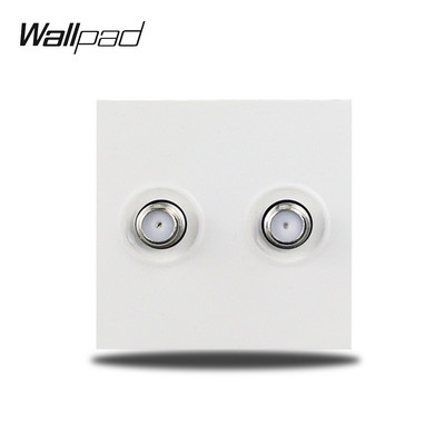 Wallpad S6 Panou alb periat UE Franceză Priză de perete universală Încărcător USB Date Module TV CAT6 Combinație DIY