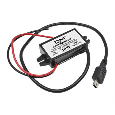 Auto toitekonverter Mini USB astmeline toiteallika väljundadapter madala kuumusega automaatne kaitse DC-DC 12V kuni 5V 3A 15W