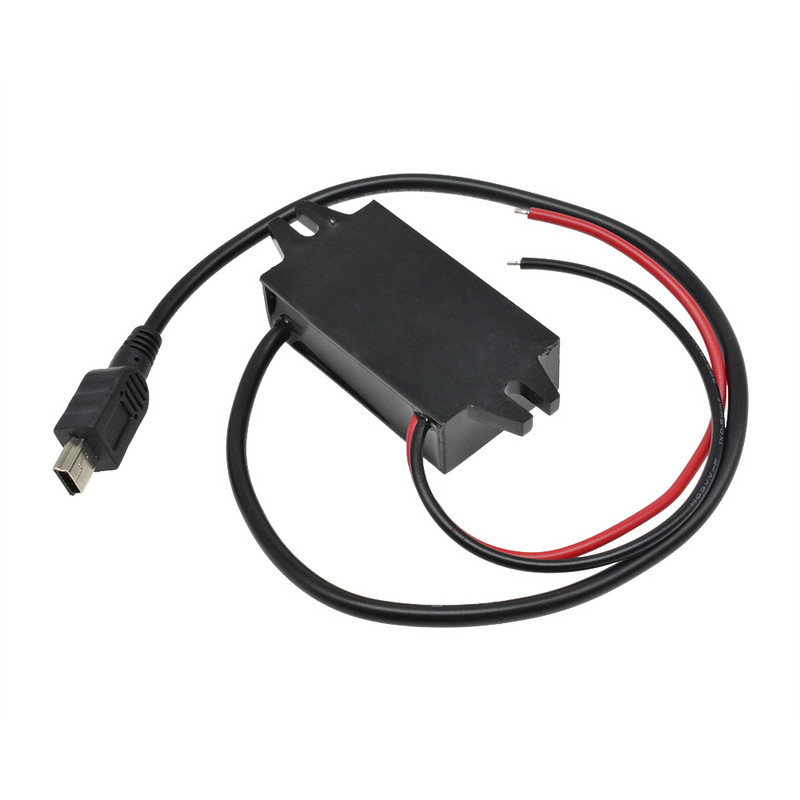 Automašīnas strāvas pārveidotājs Mini USB pakāpeniska sprieguma barošanas avota izejas adapteris zema siltuma automātiskā aizsardzība DC-DC 12V līdz 5V 3A 15W