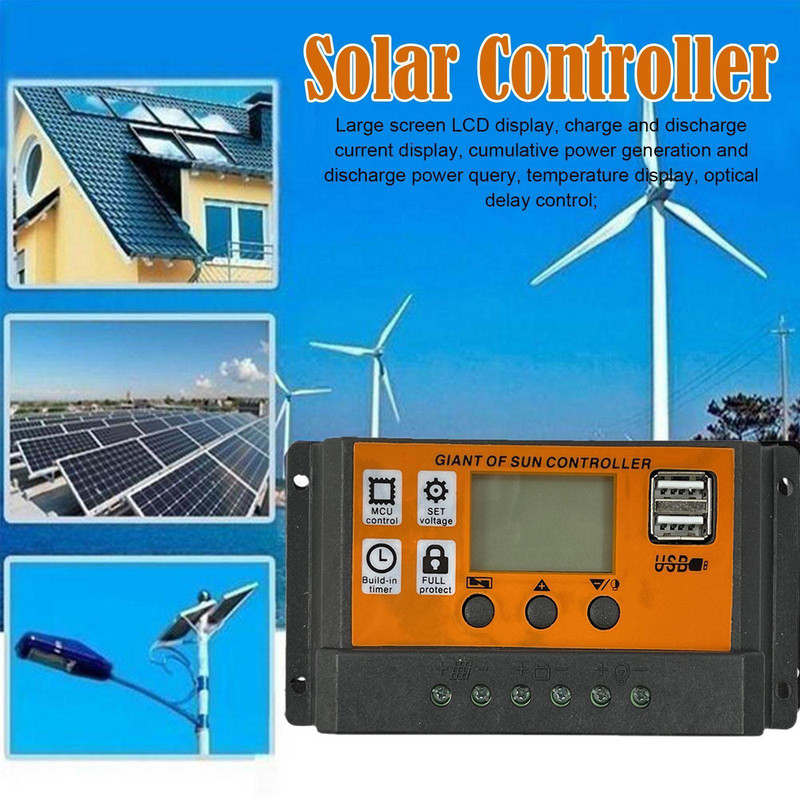MPPT Solar Charge Charge Controller 10-100A Auto Focus Tracking Akkumulátor Napelem Szabályozó Szabályozó Napelemes Töltés Solar Pa O0T7