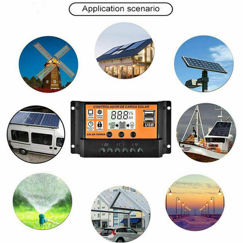 MPPT Solar Charge Charge Controller 10-100A Auto Focus Tracking Akkumulátor Napelem Szabályozó Szabályozó Napelemes Töltés Solar Pa O0T7
