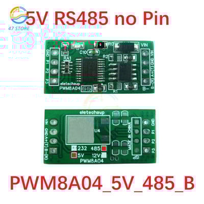 RS485 5V 12V 3Ch 1Hz-20kHz Pracovný cyklus Frekvencia Nastaviteľná PWM Generátor obdĺžnikových impulzov UART RS232 RS485 Zbernica Modbus RTU Doska