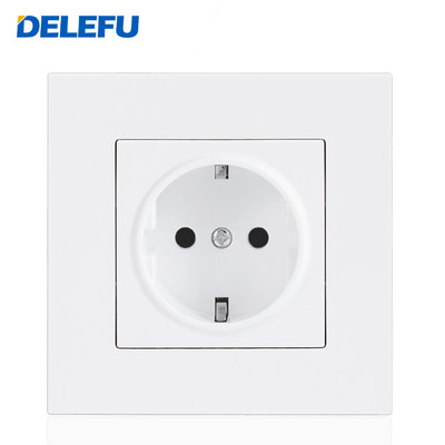 Német EU aljzat fali típusú dupla USB mobiltelefon tápcsatlakozó 2,1 A háztartási szoba aljzat AC 110 V 250 V 16 A 86 mm-es arany aljzat