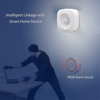 Tuya Zigbee Motion PIR сензор Детектор Сензор Smart Life APP Безжична система за домашна сигурност Разпознаване на движението на човешкото тяло