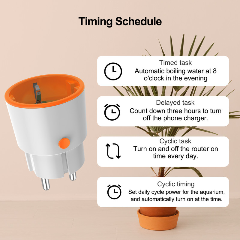 GIRIER Tuya ZigBee 3.0 nutikas pistikupesa EU 16A koos toitemonitori taimeri häälfunktsioonidega Töötab koos Alexa Google Home Smart Life'iga