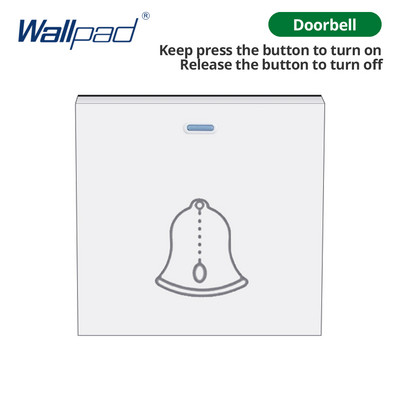 Wallpad Panou de sticlă albă Comutator de lumină de perete Doar cheie funcție DIY Combinație gratuită 52*52mm 1 2 3 4 5 Cadru multiplu