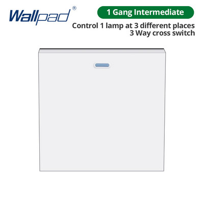 Wallpad Panou de sticlă albă Comutator de lumină de perete Doar cheie funcție DIY Combinație gratuită 52*52mm 1 2 3 4 5 Cadru multiplu