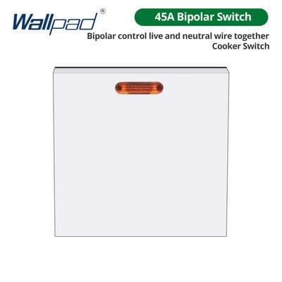 Wallpad Panou de sticlă albă Comutator de lumină de perete Doar cheie funcție DIY Combinație gratuită 52*52mm 1 2 3 4 5 Cadru multiplu