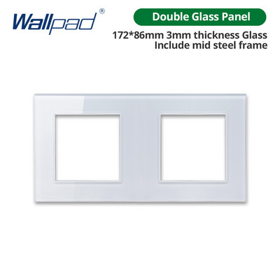Wallpad Panou de sticlă albă Comutator de lumină de perete Doar cheie funcție DIY Combinație gratuită 52*52mm 1 2 3 4 5 Cadru multiplu