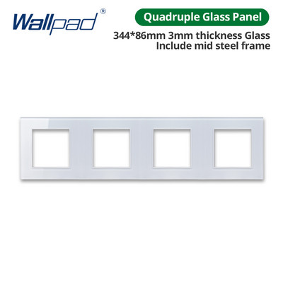 Wallpad Panou de sticlă albă Comutator de lumină de perete Doar cheie funcție DIY Combinație gratuită 52*52mm 1 2 3 4 5 Cadru multiplu
