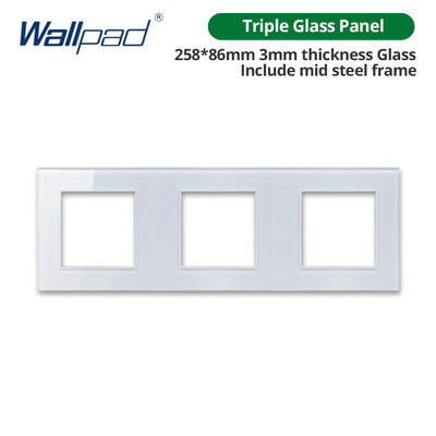 Wallpad Panou de sticlă albă Comutator de lumină de perete Doar cheie funcție DIY Combinație gratuită 52*52mm 1 2 3 4 5 Cadru multiplu