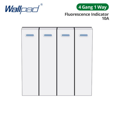 Wallpad Panou de sticlă albă Comutator de lumină de perete Doar cheie funcție DIY Combinație gratuită 52*52mm 1 2 3 4 5 Cadru multiplu